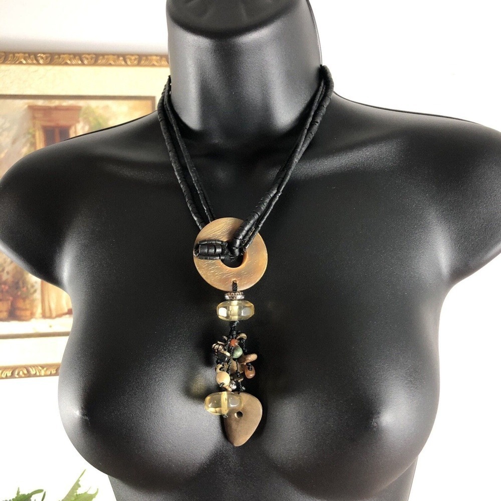Tribal Multiple Shape Pendant Necklace